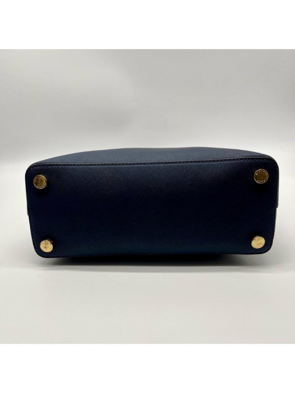 Michael Kors Blue Leather Cindy Large Dome Satchel Bag - Picture 5 of 10